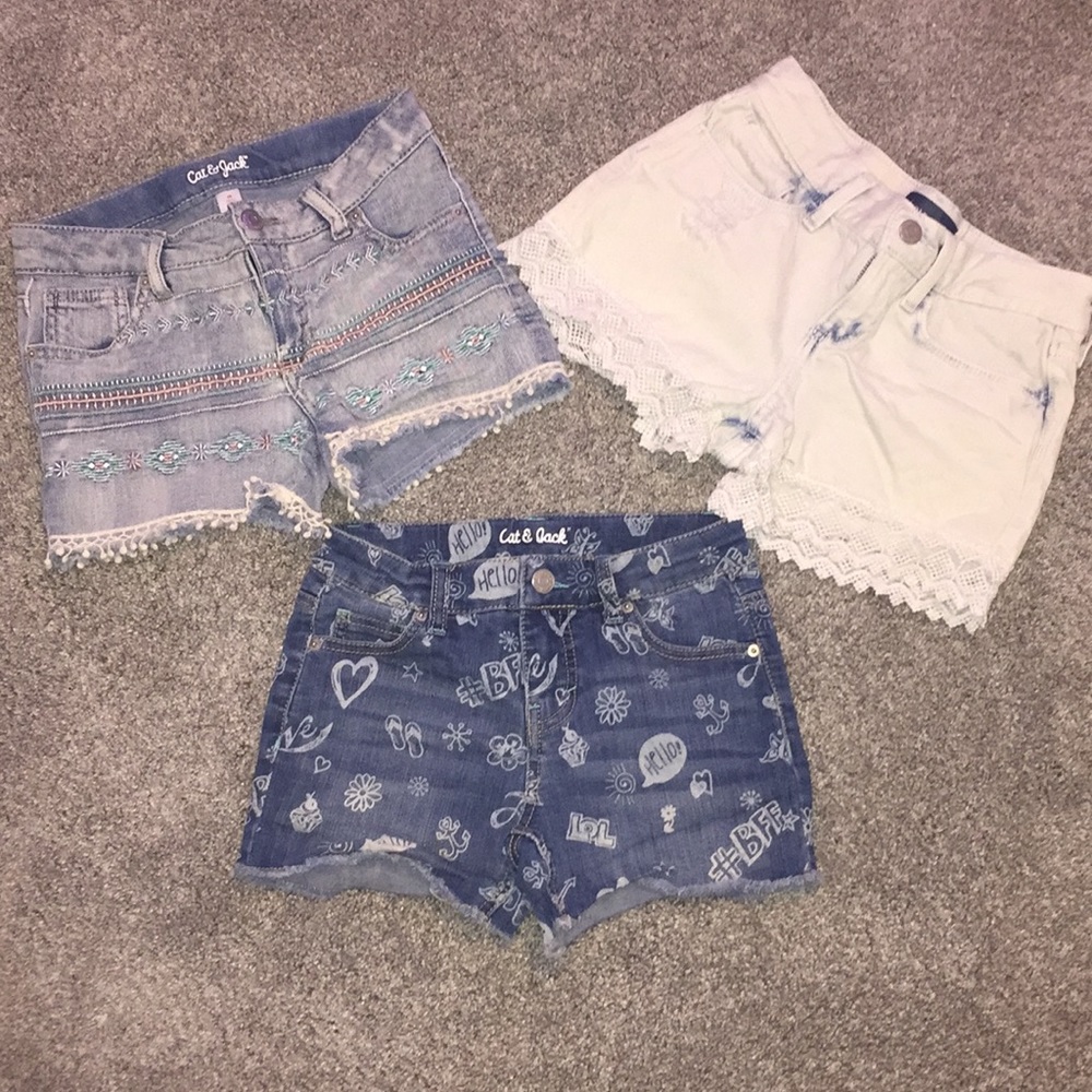 3 Pairs of Kids Jean Shorts